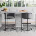 Set di 3 sgabelli da bar Cosmopolitan in metallo rivestito, altezza bancone - Manhattan Comfort