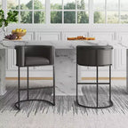 Set di 3 sgabelli da bar Cosmopolitan in metallo rivestito, altezza bancone - Manhattan Comfort