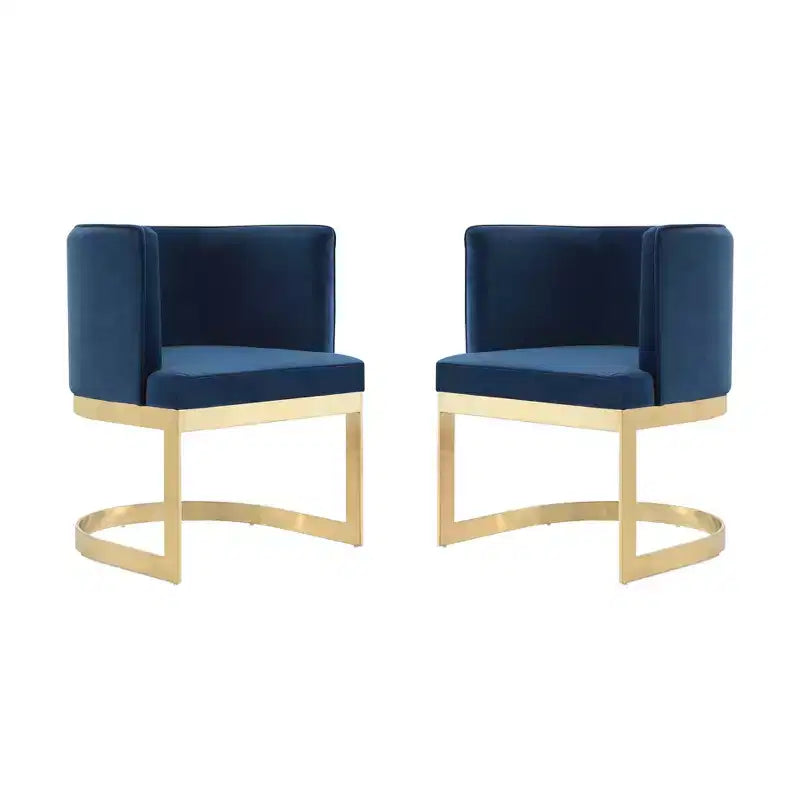 Set di 2 sedie da pranzo in velluto Aura - Manhattan Comfort