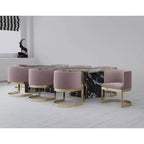 Set di 2 sedie da pranzo in velluto Aura - Manhattan Comfort