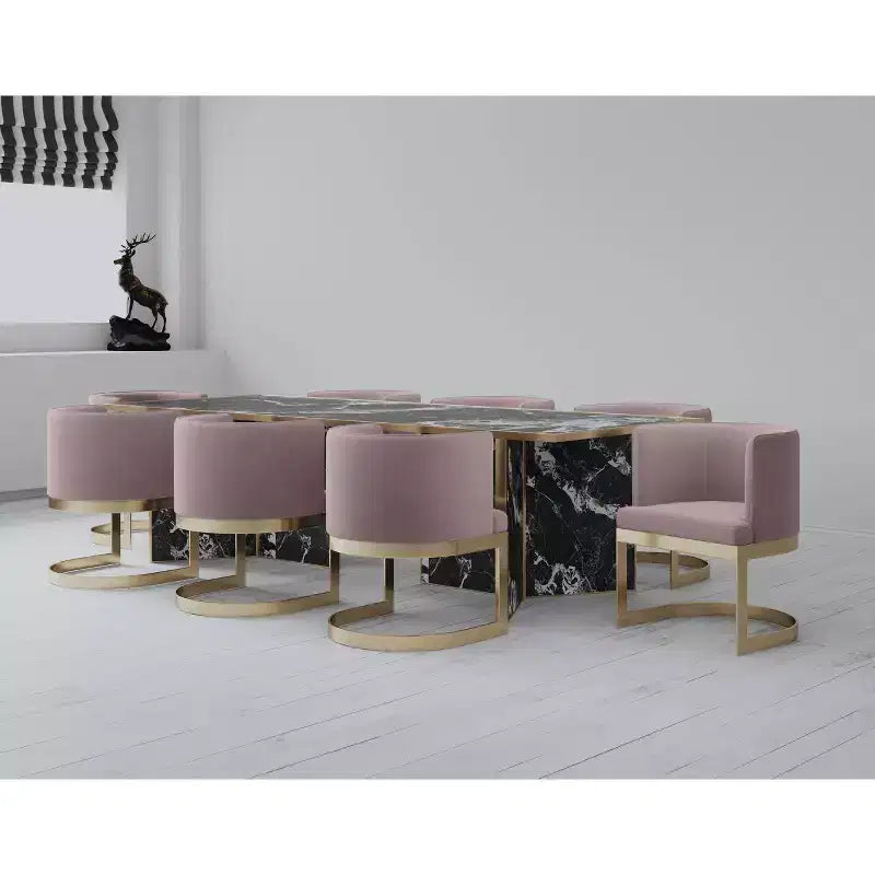 Set di 2 sedie da pranzo in velluto Aura - Manhattan Comfort