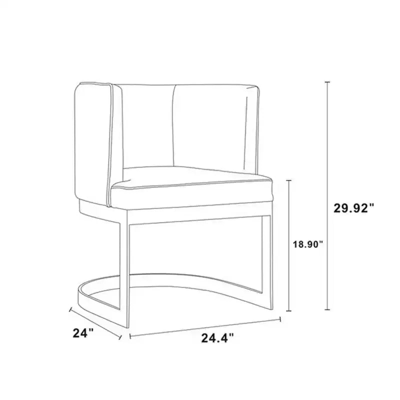 Set di 2 sedie da pranzo in velluto Aura - Manhattan Comfort