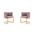 Set of 2 Aura Velvet Dining Chairs - Manhattan Comfort