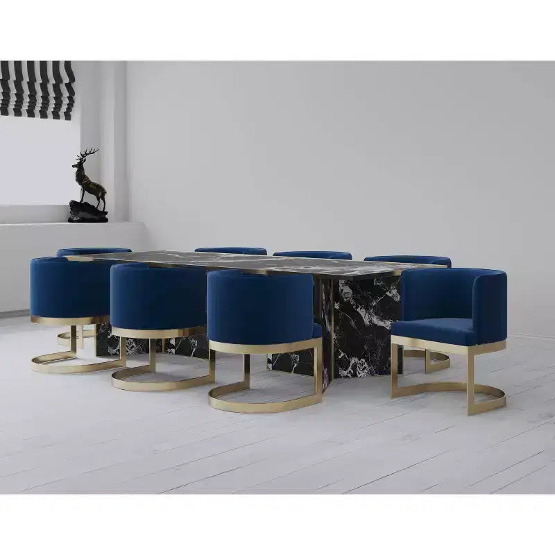 Set di 2 sedie da pranzo in velluto Aura - Manhattan Comfort