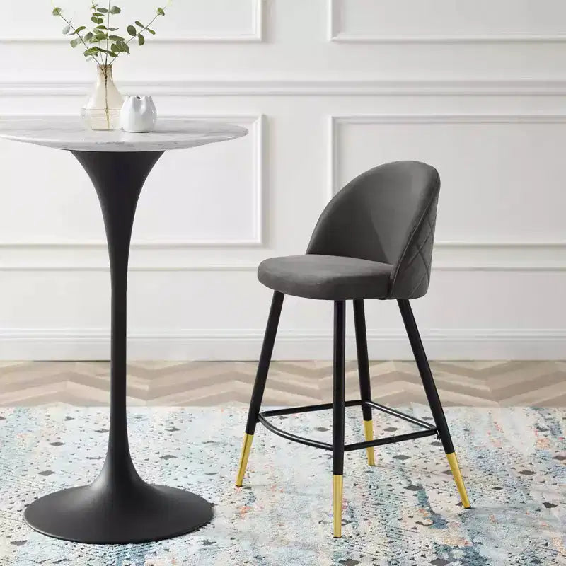Set di 2 sgabelli da bar Modway Cordial Performance in velluto altezza bancone