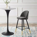 Set di 2 sgabelli da bar Modway Cordial Performance in velluto altezza bancone