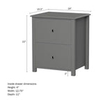 Tavolino d'appoggio Hastings Home con 2 cassetti e maniglie argentate, grigio ardesia