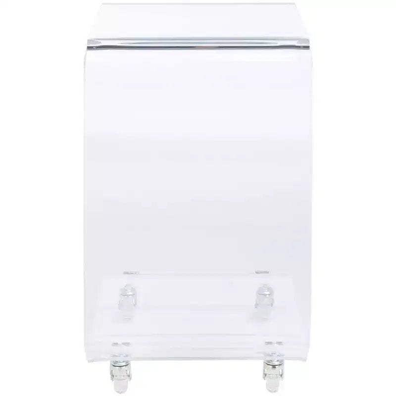 Rollins Acrylic Bar Cart - BCT8006A - Clear - Safavieh