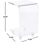Carrello da bar Rollins in acrilico - BCT8006A - Trasparente - Safavieh