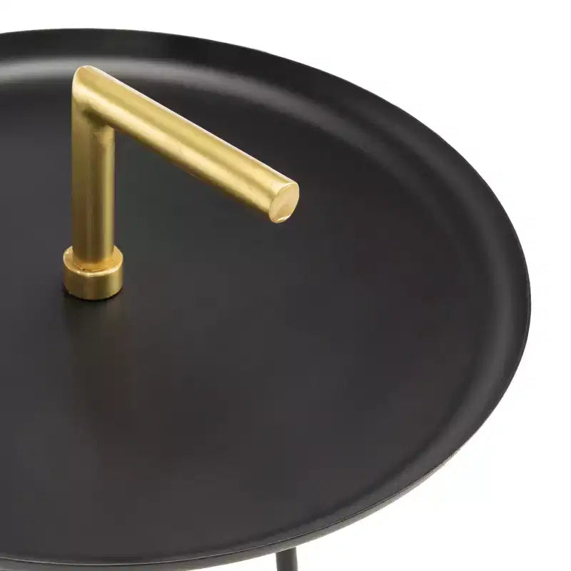 Tavolino Delia Handle - FOX4524A - Nero/Oro - Safavieh Couture