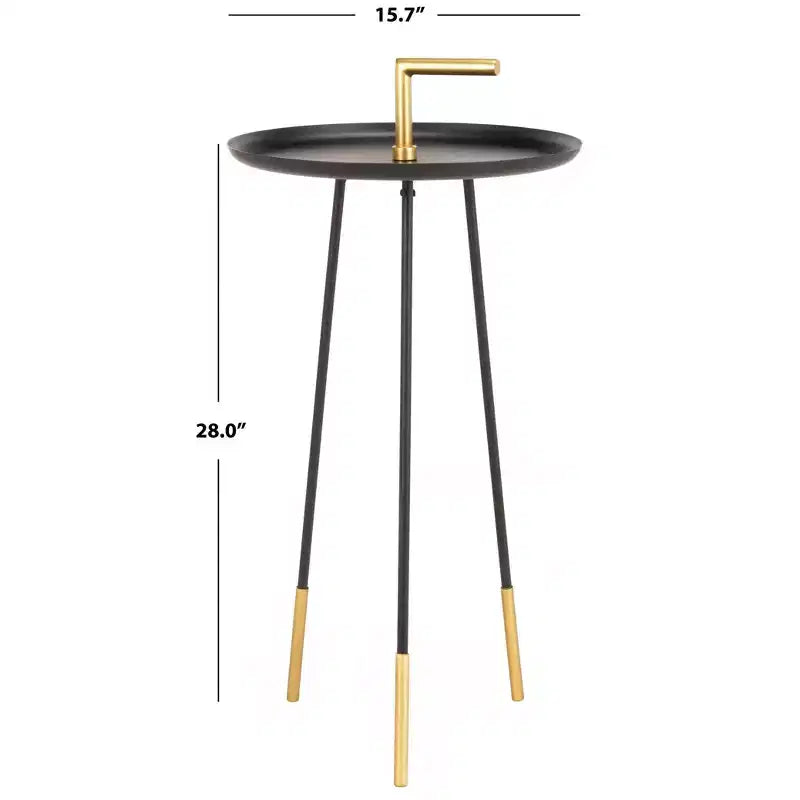 Tavolino Delia Handle - FOX4524A - Nero/Oro - Safavieh Couture