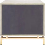 Comodino Meilana 1 cassetto - NST6403 - Tortora chiaro/Ottone - Safavieh