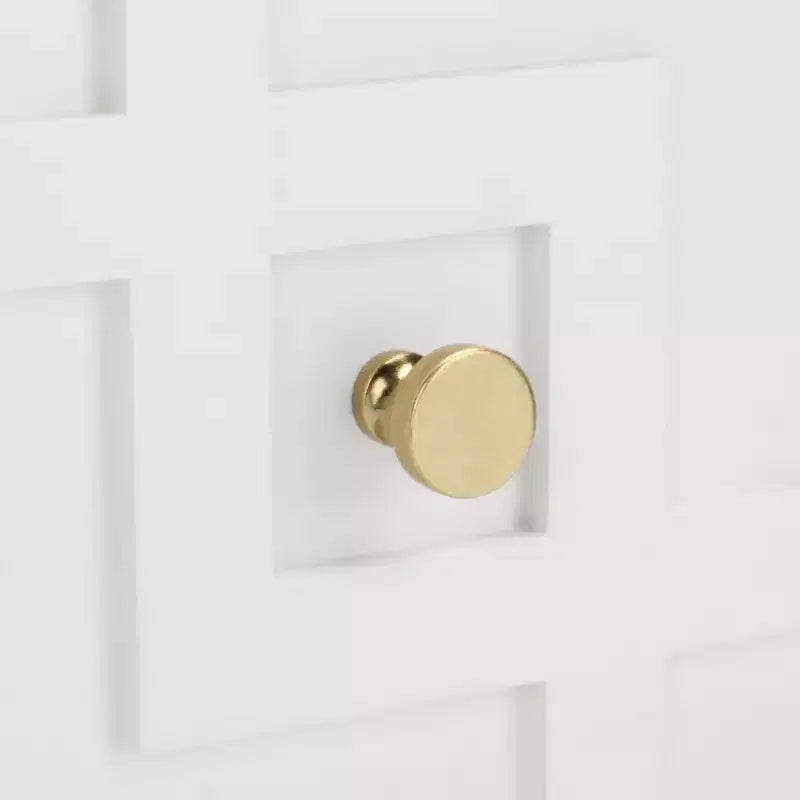 Comodino a 2 cassetti Luiza - NST6602 - Bianco/Oro - Safavieh