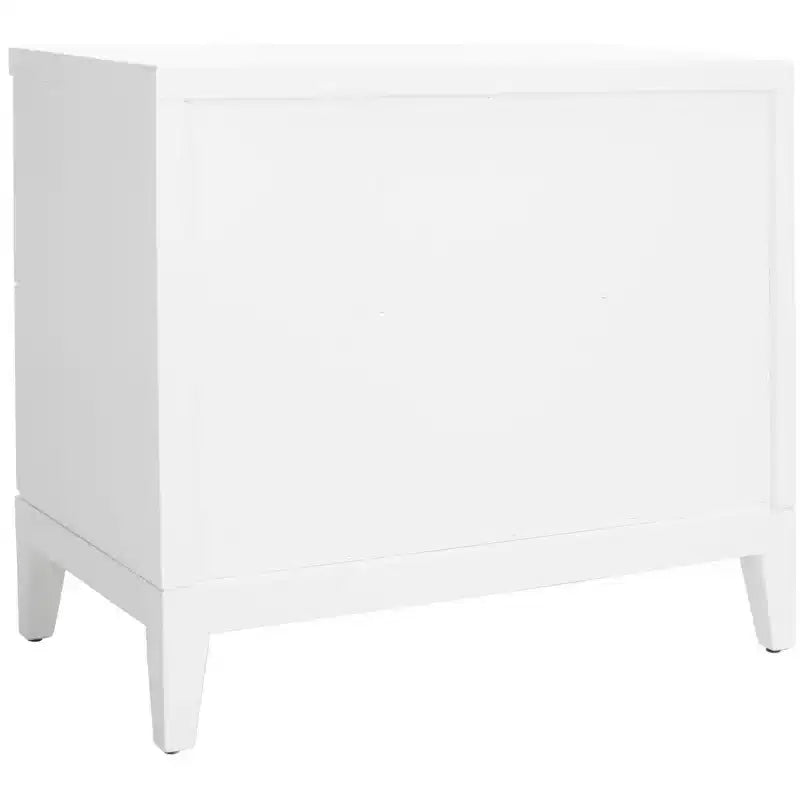 Comodino a 2 cassetti Luiza - NST6602 - Bianco/Oro - Safavieh