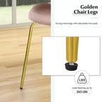 Costway Set di 2 Sedie da Pranzo in Velluto con Gambe in Metallo Dorato Rosa/Beige/Verde/Grigio
