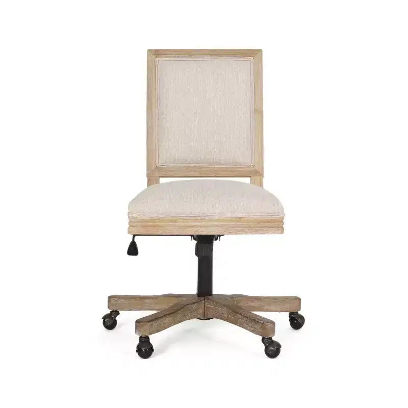 Sandine Rustic Upholstered Swivel Office Chair - Christopher Knight Home