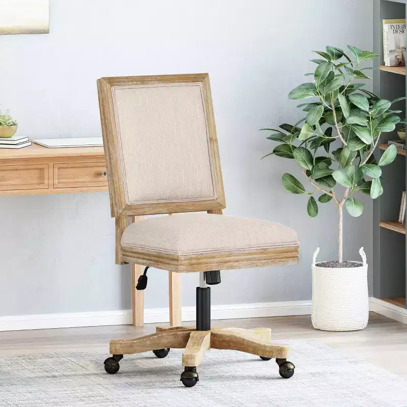 Sedia da ufficio girevole imbottita rustica Sandine - Christopher Knight Home
