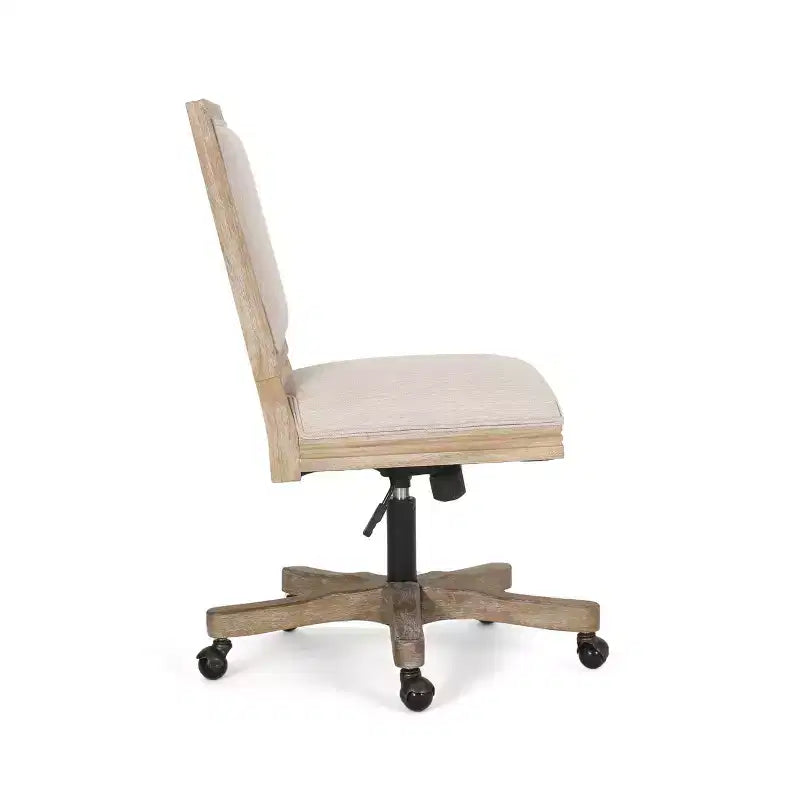 Sedia da ufficio girevole imbottita rustica Sandine - Christopher Knight Home