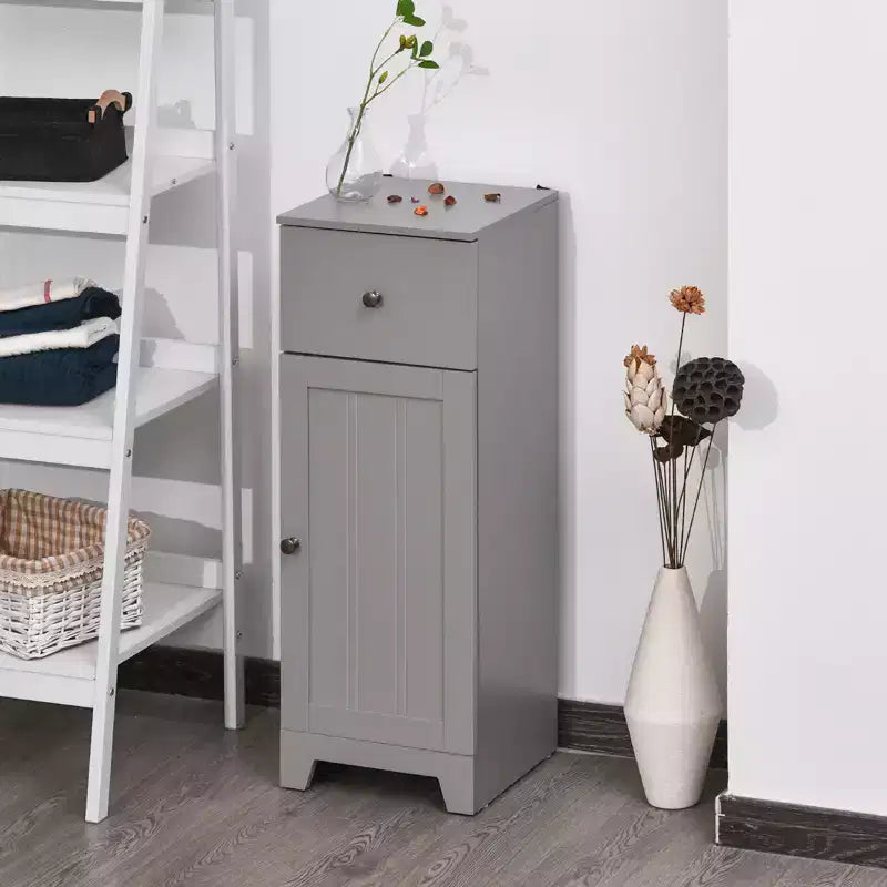 kleankin Mobiletto per Bagno Piccolo Mobile Contenitore da Terra con 1 Cassetto e Ripiano Regolabile, per Soggiorno