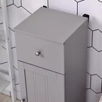 kleankin Mobiletto per Bagno Piccolo Mobile Contenitore da Terra con 1 Cassetto e Ripiano Regolabile, per Soggiorno
