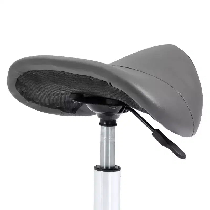 Sgabello a rotelle ergonomico HOMCOM con seduta a sella, in similpelle, idraulico, regolabile in altezza e girevole per salone, studio medico, centro estetico