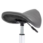 Sgabello a rotelle ergonomico HOMCOM con seduta a sella, in similpelle, idraulico, regolabile in altezza e girevole per salone, studio medico, centro estetico