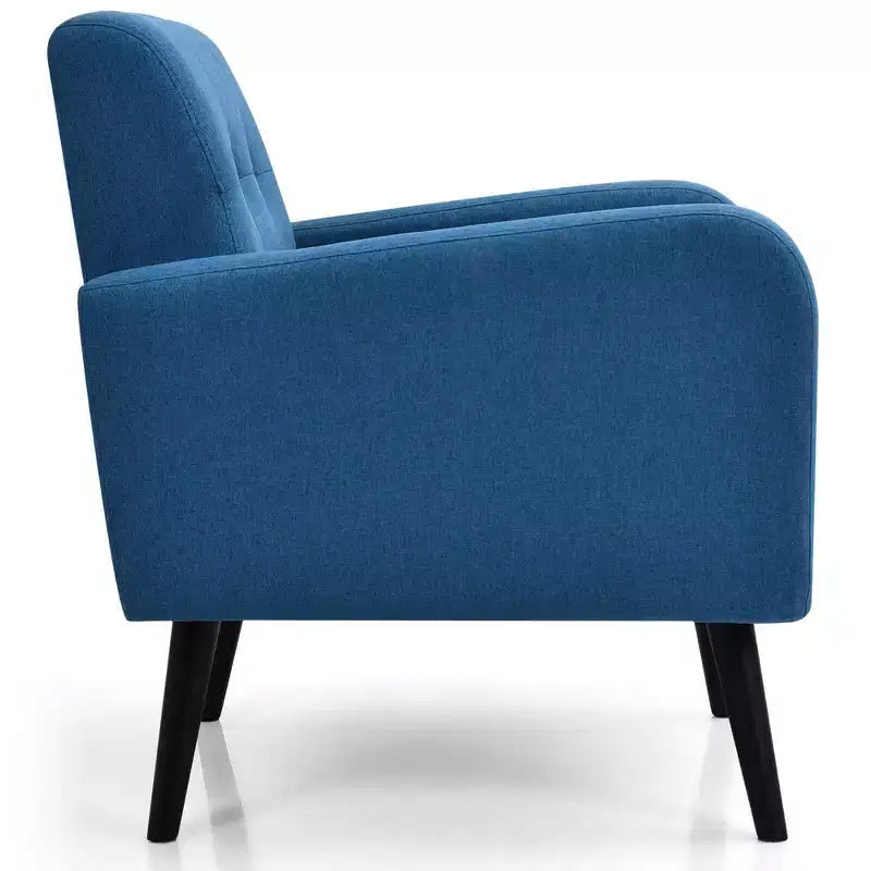 Costway Set di 2 Poltrone Accent, Sedia Divano Singolo per Casa Ufficio con Gambe in Legno