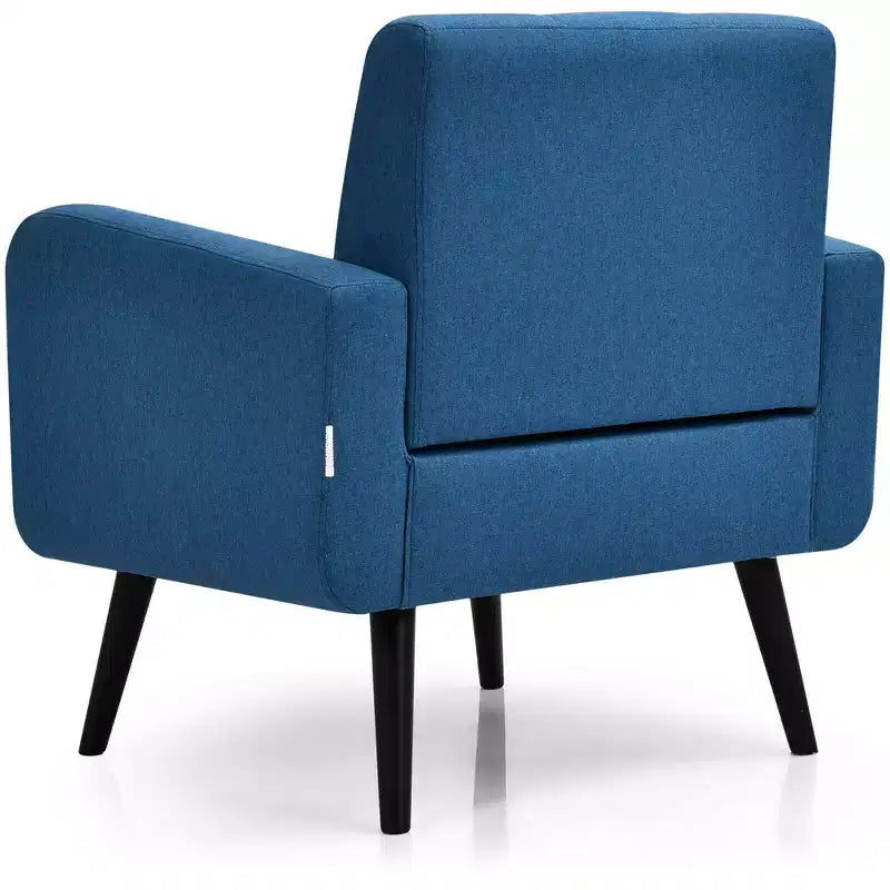 Costway Set di 2 Poltrone Accent, Sedia Divano Singolo per Casa Ufficio con Gambe in Legno