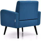 Costway Set di 2 Poltrone Accent, Sedia Divano Singolo per Casa Ufficio con Gambe in Legno