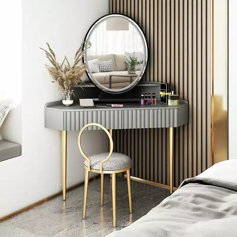 Costway Hollywood Specchio per Trucco Illuminato con Telecomando, 4 Colori Dimmerabili, Nero/Oro/Bianco