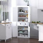 HOMCOM Dispensa da Cucina Autoportante Tradizionale 72 con 2 Armadietti, Cassetto e Ripiani Regolabili