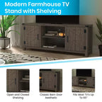 Merrick Lane Mobile TV con ante scorrevoli da 59" per TV fino a 65"