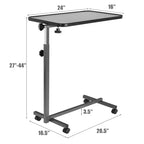 Tavolo Costway con ruote da letto per laptop con piano inclinabile Grigio