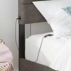 RealRooms Paloma Letto Imbottito con Doppia Porta USB
