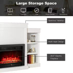 Mobile TV Costway da 70'' con caminetto elettrico da 28,5'', 750W/1500W