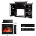 Mobile TV Costway da 70'' con caminetto elettrico da 28,5'', 750W/1500W