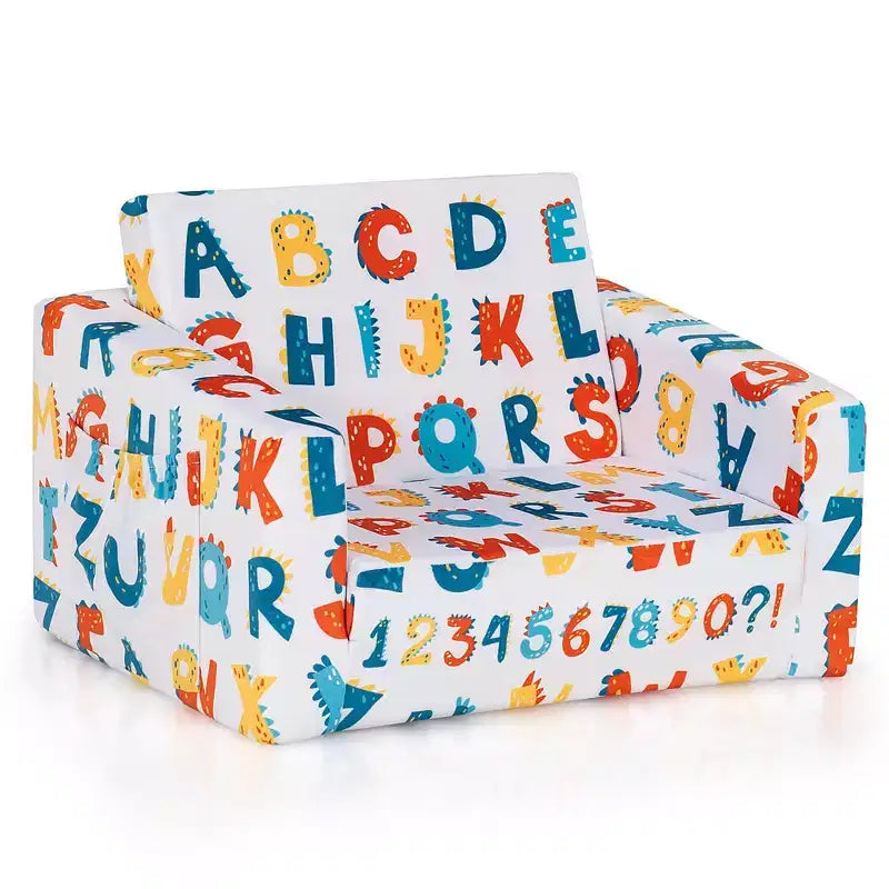 Costway 2 in 1 Kids Convertible Sofa Children Flip-out Chair Lounger Couch Sleeper