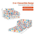 Costway Divano Convertibile per Bambini 2 in 1 Poltrona Pieghevole Sdraio Lettino