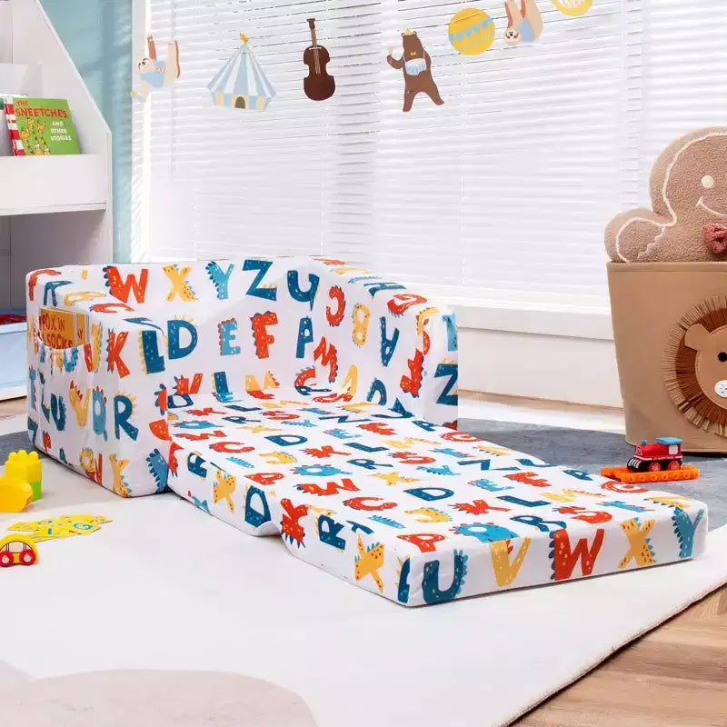Costway Divano Convertibile per Bambini 2 in 1 Poltrona Pieghevole Sdraio Lettino