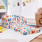 Costway Divano Convertibile per Bambini 2 in 1 Poltrona Pieghevole Sdraio Lettino