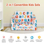 Costway Divano Convertibile per Bambini 2 in 1 Poltrona Pieghevole Sdraio Lettino