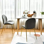 Costway Set 4 Sedie da Pranzo in Velluto Poltroncina senza Braccioli Sedia Laterale