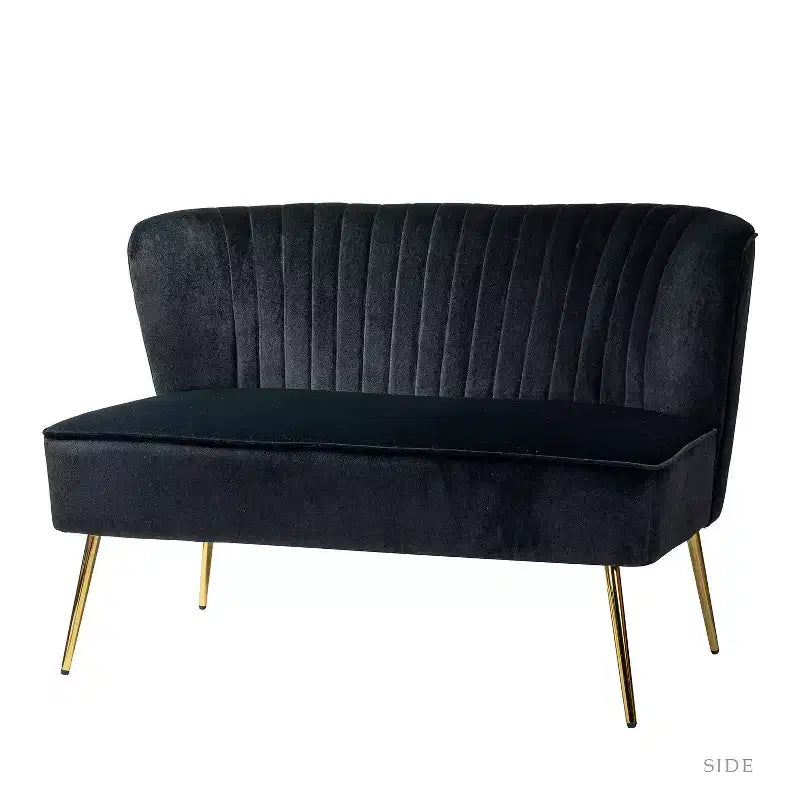 Velvet Nicolas Loveseat Chair Contemporary 2-Seater Sofa for Living Room and Bedroom Tufted Back Loveseat | Karat Home