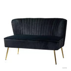 Velvet Nicolas Loveseat Chair Contemporary 2-Seater Sofa for Living Room and Bedroom Tufted Back Loveseat | Karat Home