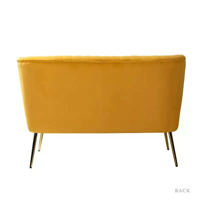 Divanetto Nicolas in velluto Sedia a 2 posti contemporanea per soggiorno e camera da letto Divanetto con schienale trapuntato | Karat Home