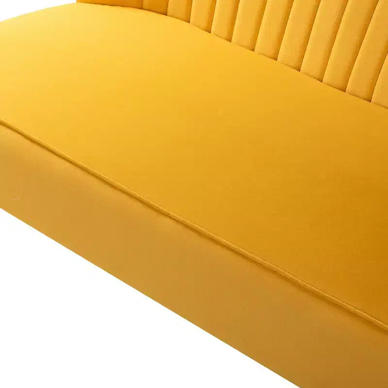 Divanetto Nicolas in velluto Sedia a 2 posti contemporanea per soggiorno e camera da letto Divanetto con schienale trapuntato | Karat Home