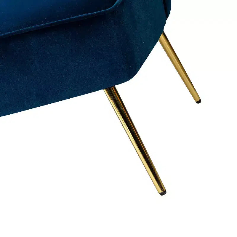 Divanetto Nicolas in velluto Sedia a 2 posti contemporanea per soggiorno e camera da letto Divanetto con schienale trapuntato | Karat Home