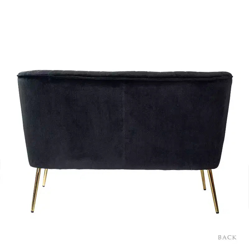 Divanetto Nicolas in velluto Sedia a 2 posti contemporanea per soggiorno e camera da letto Divanetto con schienale trapuntato | Karat Home