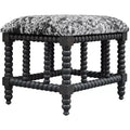 Uttermost Rancho 22 1/2 Wide Gray and White Faux Cow Hide Small Bench