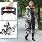 Carrello Pieghevole per Salire le Scale Costway, Carrello a Mano Portatile con Corda Elastica